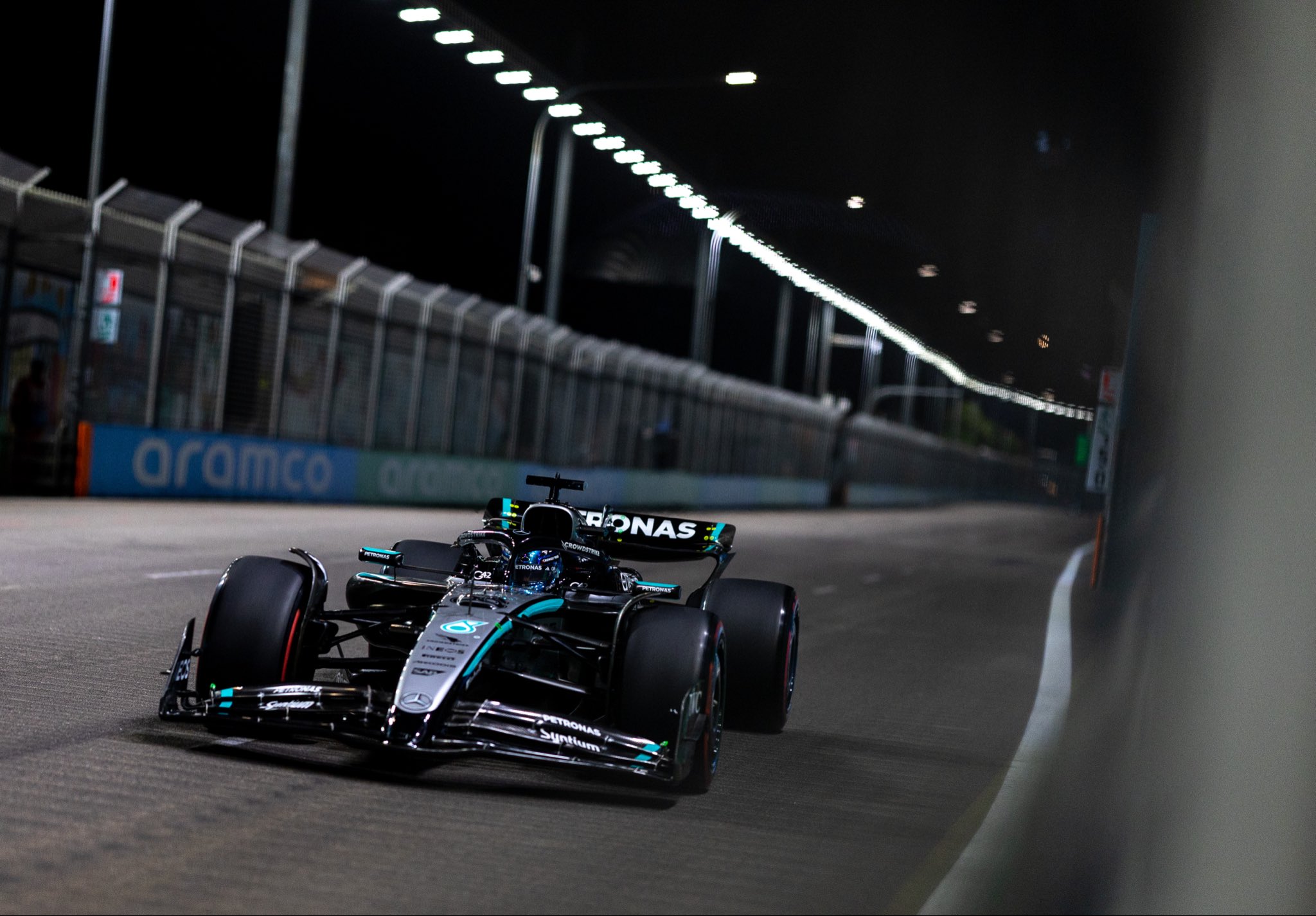 George Russell, Mercedes AMG Petronas F1 Team. Vincitore del GP di Singapore