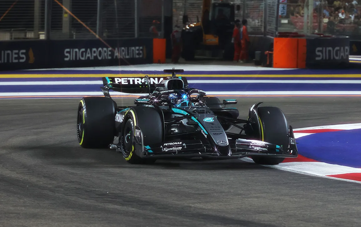 George Russell, primo nelle qualifiche di Singapore