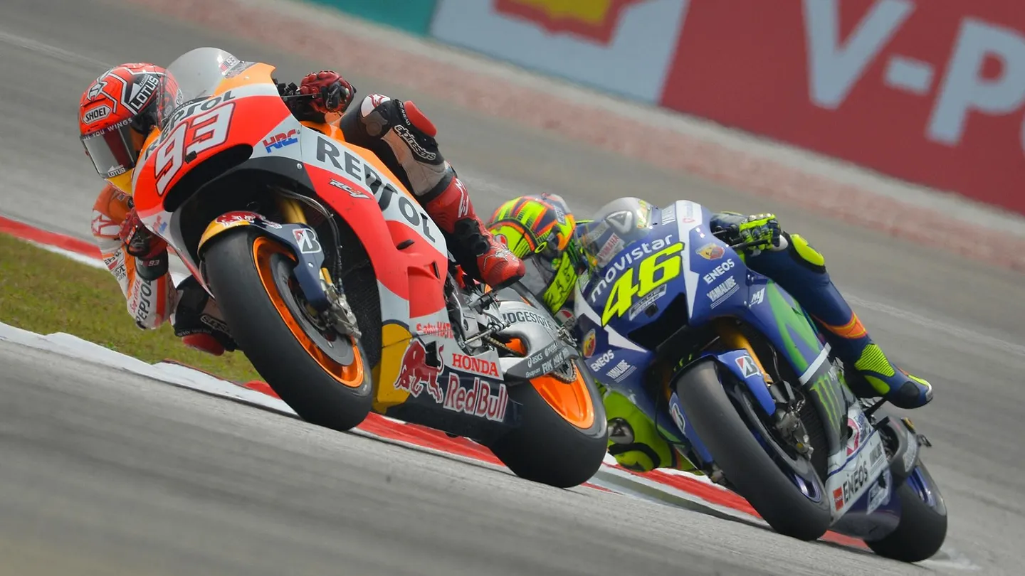 Marc Marquez e Valentino Rossi, GP Malesia 2015
