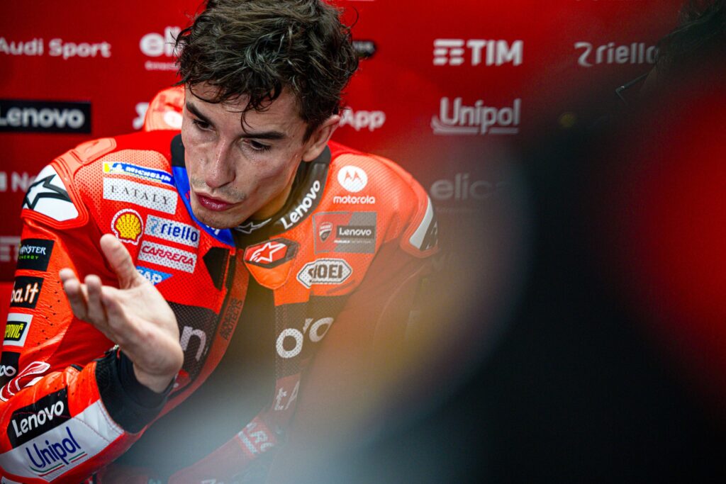 Marc Marquez nei box di Mandalika