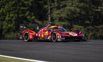 La Ferrari #51 di Pier Guidi e Calado al Fuji. I due hanno parlato in conferenza stampa alle Finali Mondiali 2025 (© DPPI / FIA WEC)