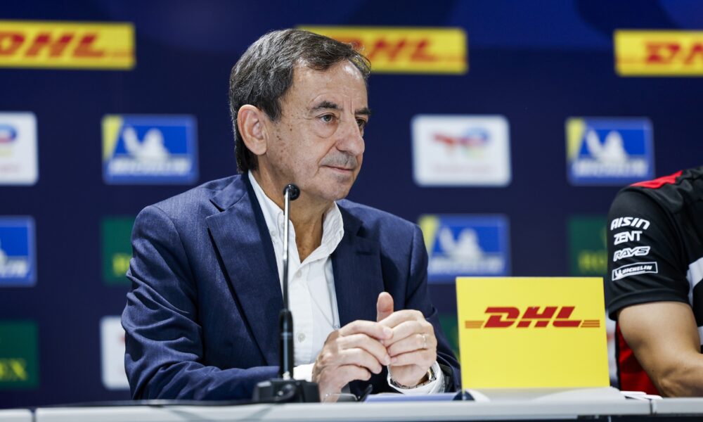Pierre Fillon in conferenza stampa al Fuji. Recentemente ha parlato del BoP del WEC 2025