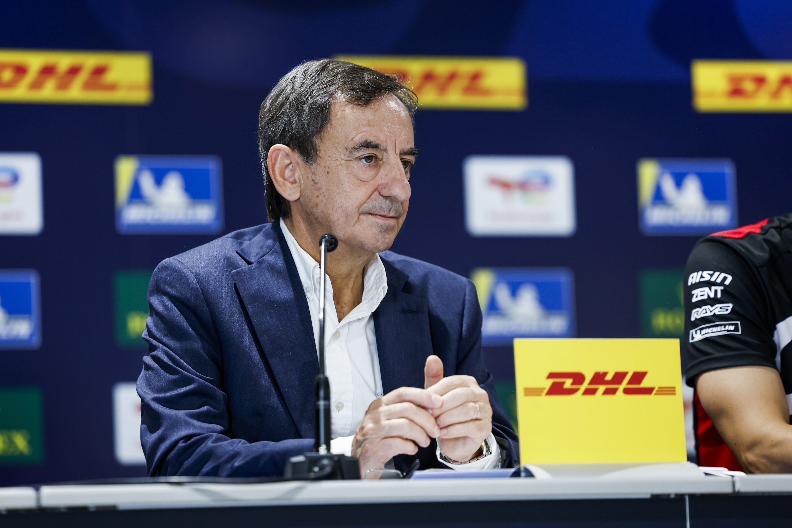 Pierre Fillon in conferenza stampa al Fuji. Recentemente ha parlato del BoP del WEC 2025