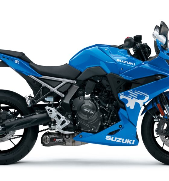La Suzuki GSX-8R EVO in versione Blu Miami (© Suzuki)