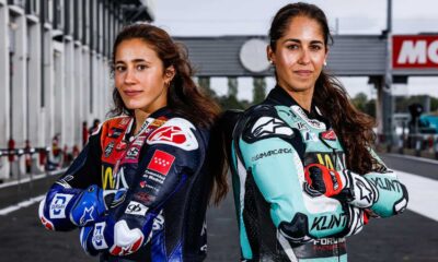 Beatriz Neila e Maria Herrera una accanto all'altra nella corsia box di Jerez prima dell'ultimo round del WorldWCR