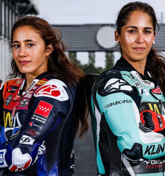 Beatriz Neila e Maria Herrera una accanto all'altra nella corsia box di Jerez prima dell'ultimo round del WorldWCR