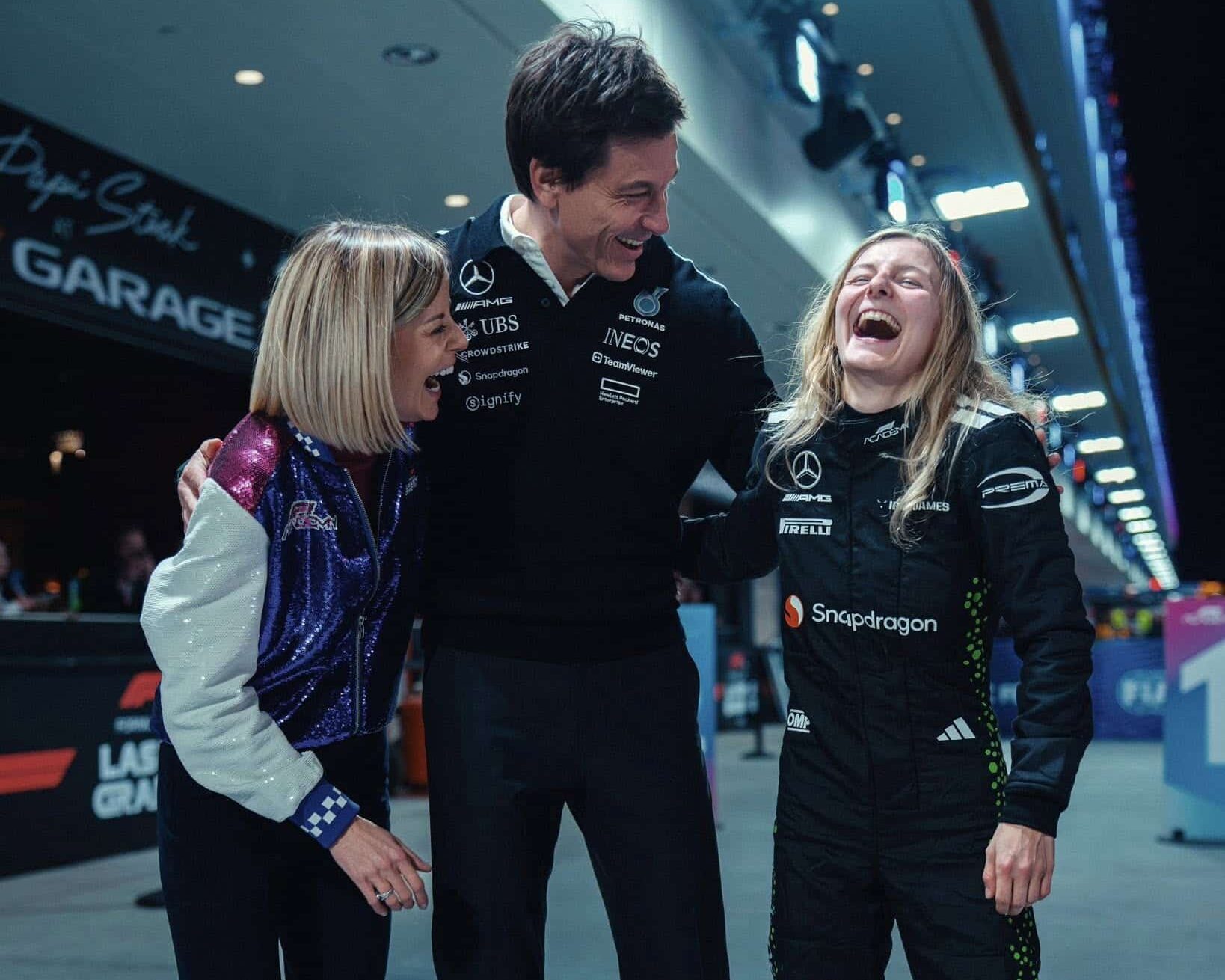 Doriane Pin con Toto e Susie Wolff
