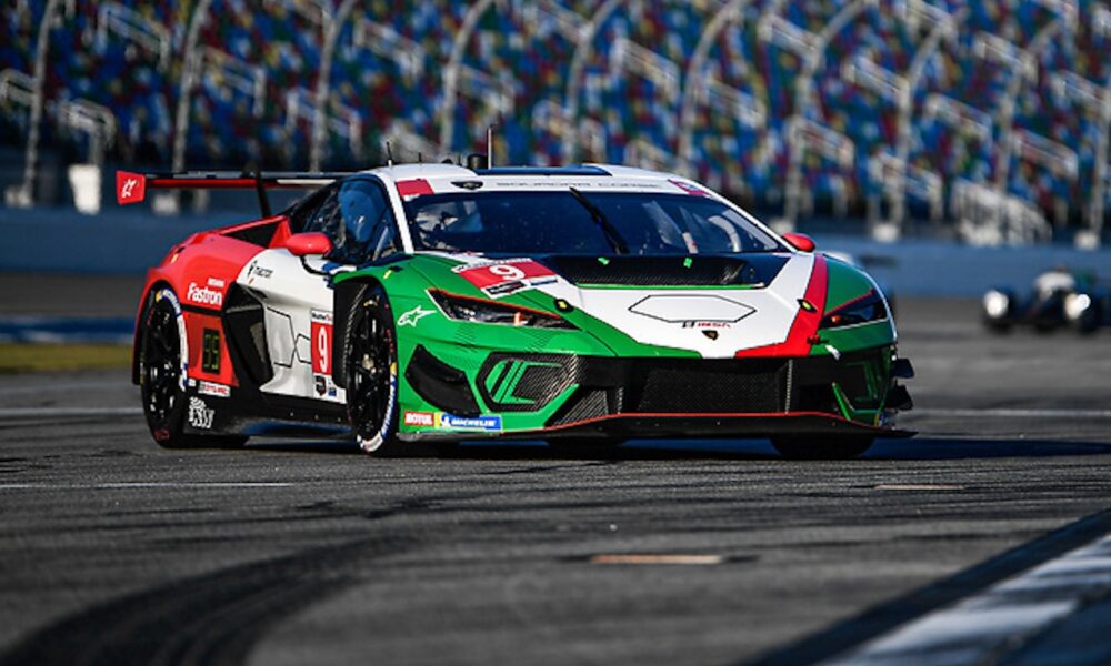 La Lamborghini Temerario GT3 a Daytona (© IMSA / Brandon Badraoui / Lumen)
