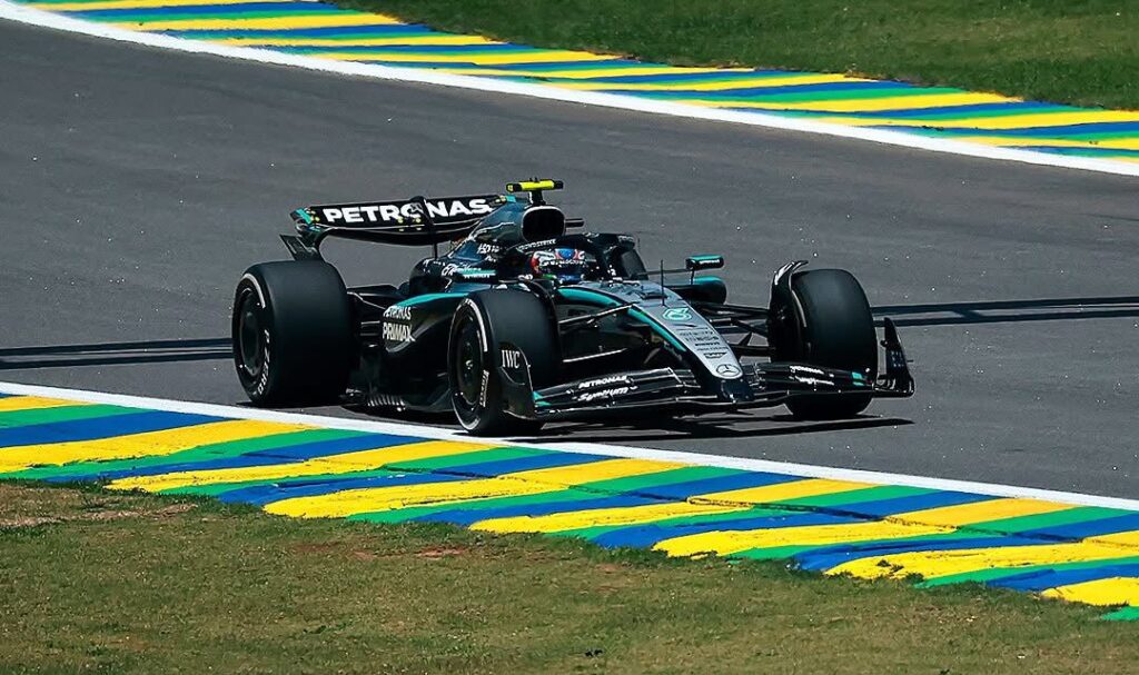 Kimi Antonelli in azione in Brasile