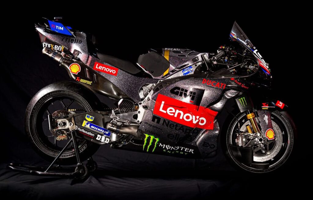 La livrea con cui è sceso in pista Bagnaia a inizio turno