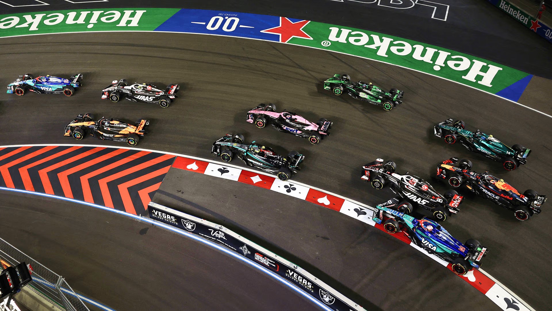 La F1 in azione a Las Vegas (© F1)