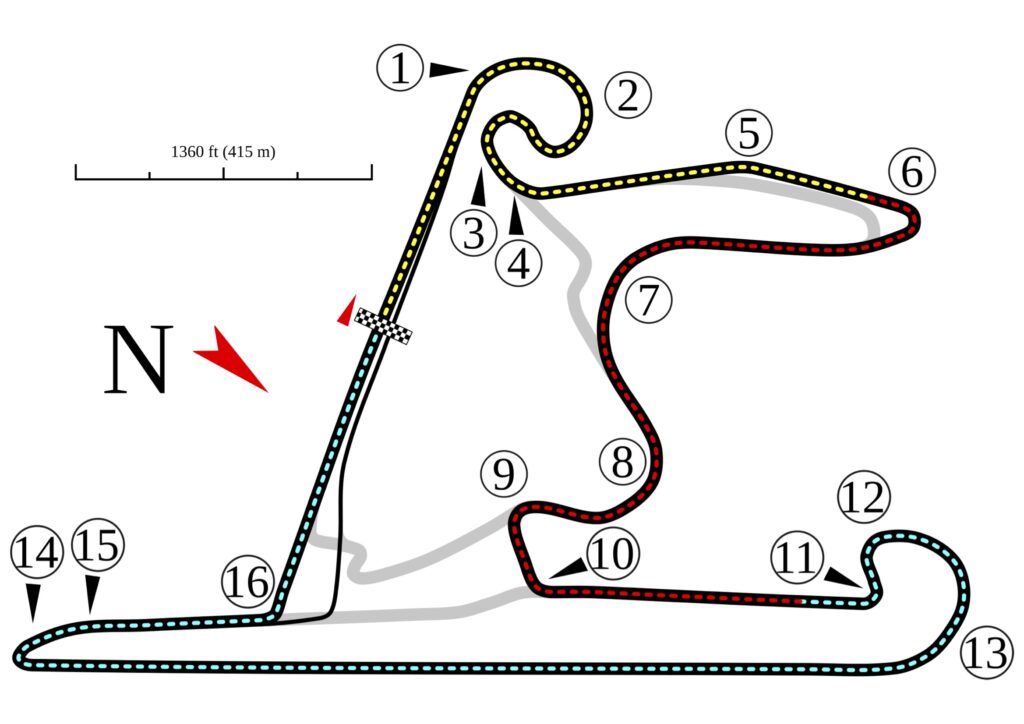 La mappa del Shanghai International Circuit (© By Will Pittenger - Own work, CC BY-SA 3.0, https://commons.wikimedia.org/w/index.php?curid=7874957)