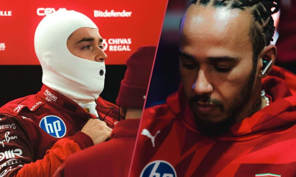 Charles Leclerc e Lewis Hamilton a Las Vegas (© Ferrari)