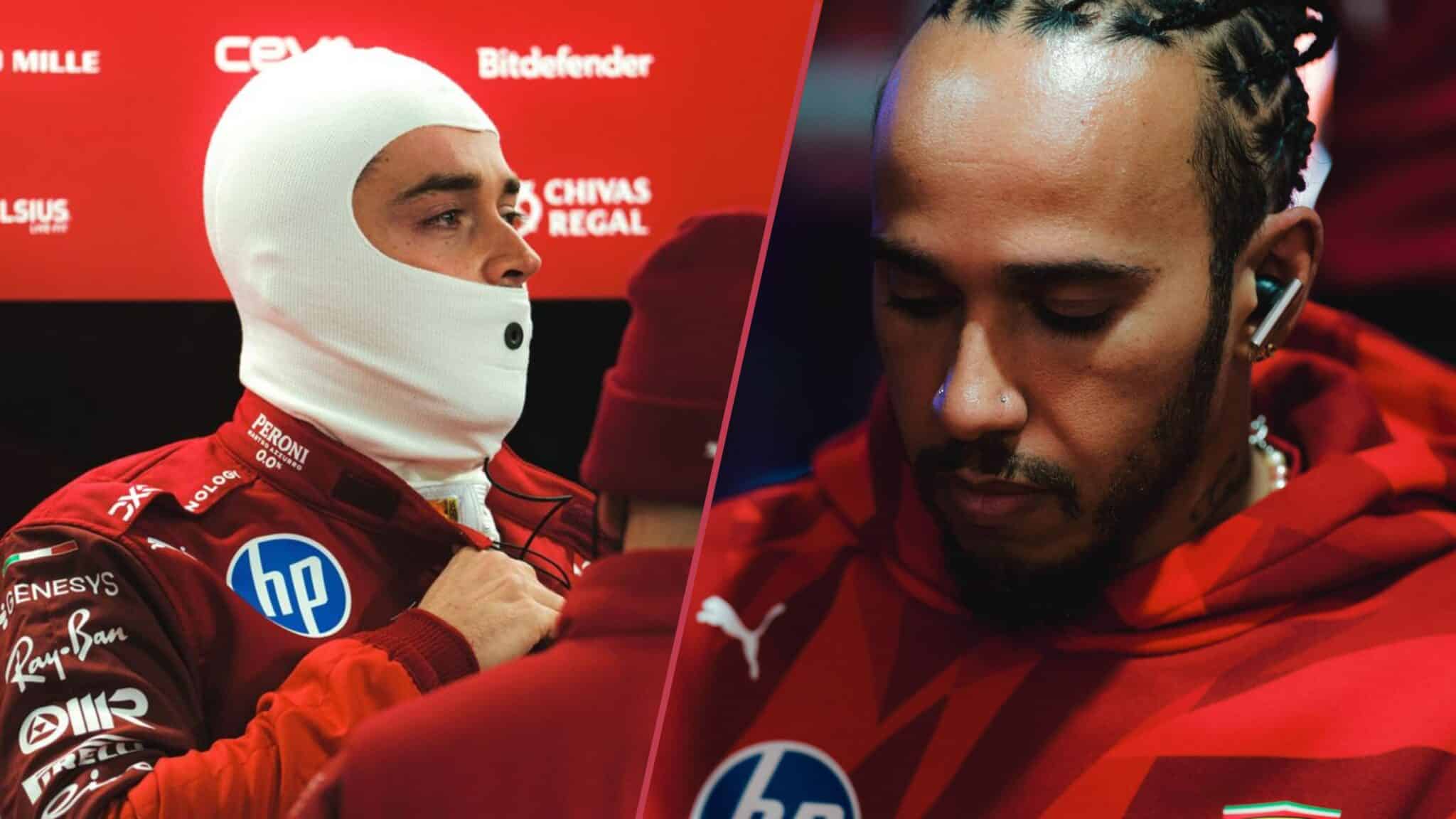 Charles Leclerc e Lewis Hamilton a Las Vegas (© Ferrari)