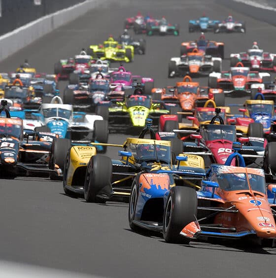 Le vetture IndyCar in azione