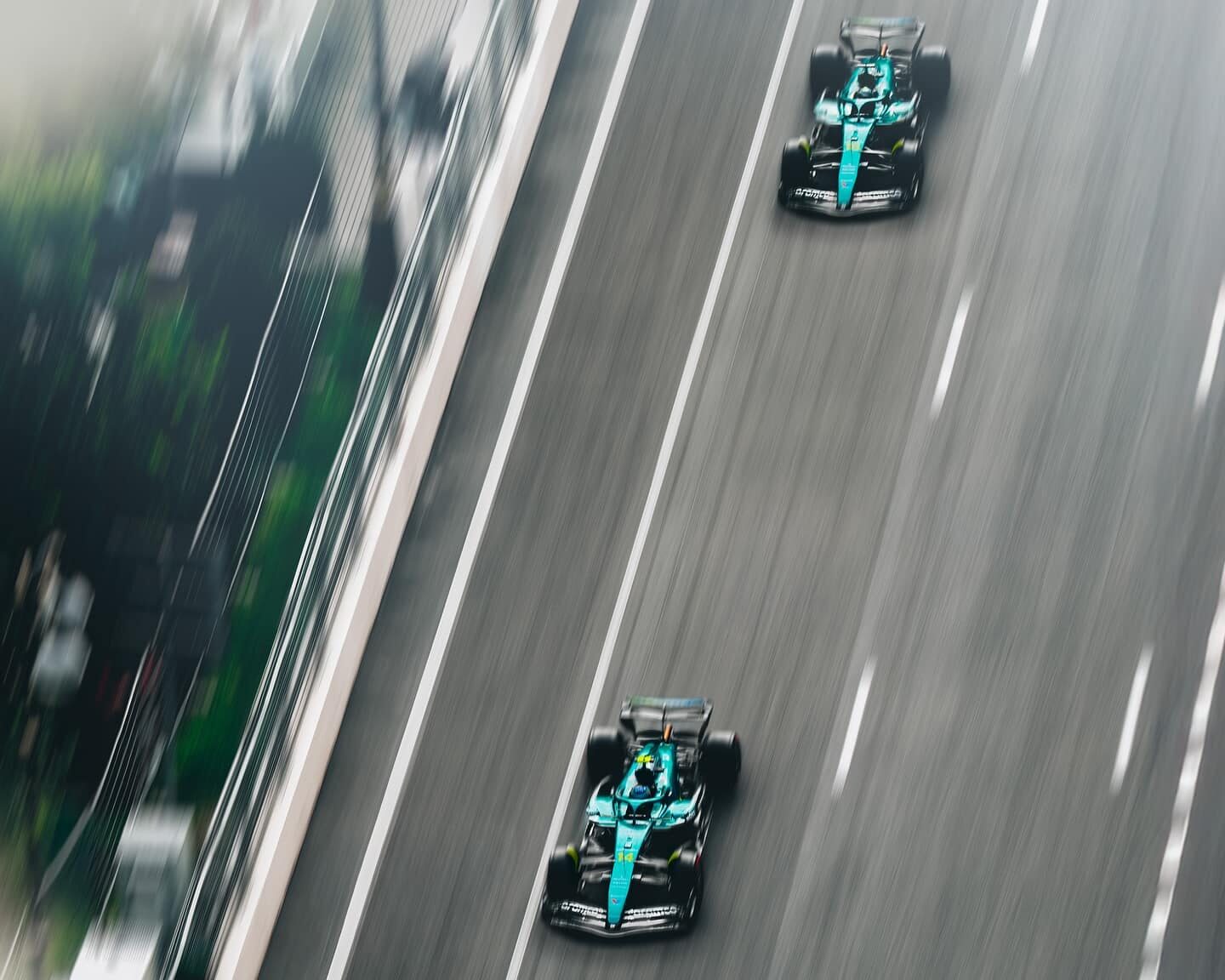 Le due AMR25 in azione