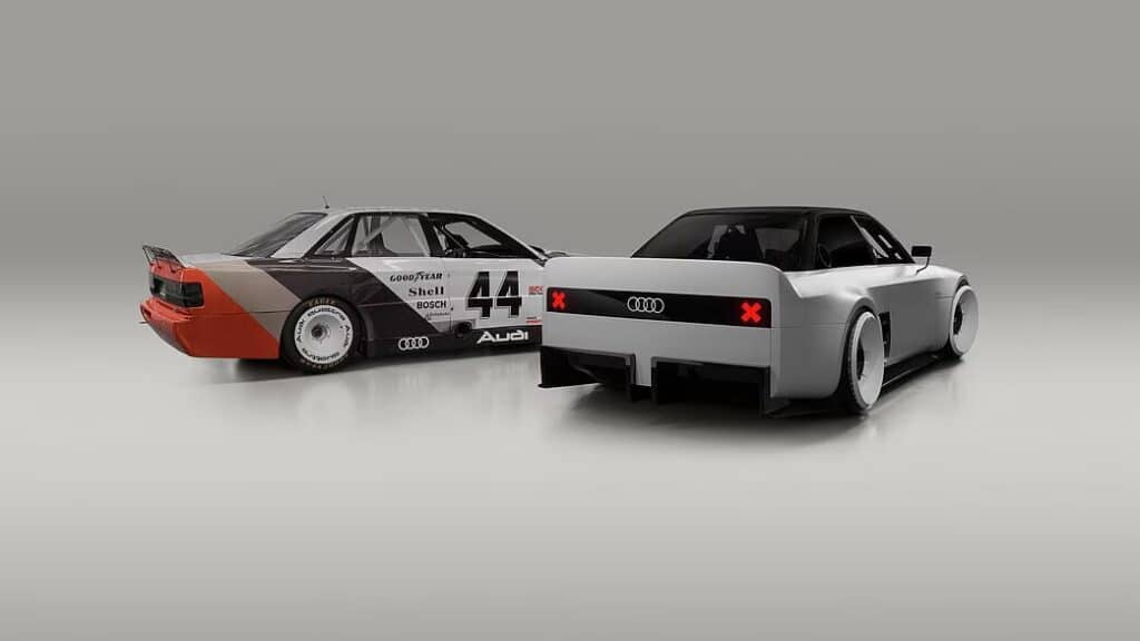 L'Audi GT50 Concept e la 200 Trans-Am viste da dietro