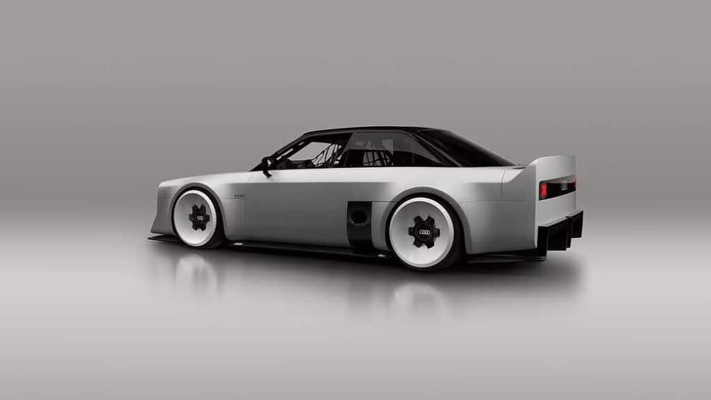 La vista 3/4 posteriore del concept Audi