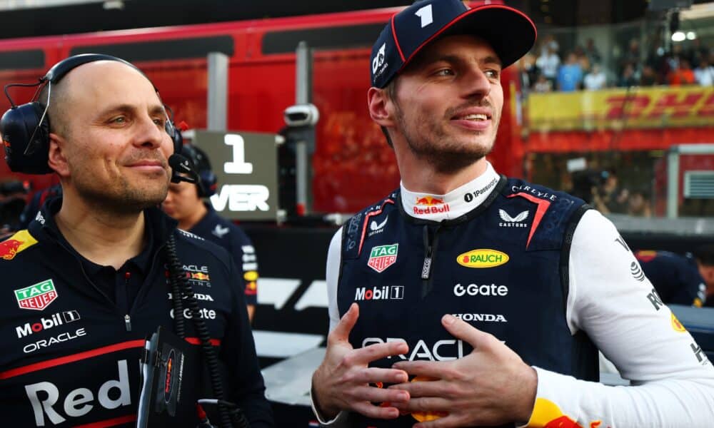 Lambiase e Verstappen in griglia di partenza ad Abu Dhabi (© Red Bull Content Pool)