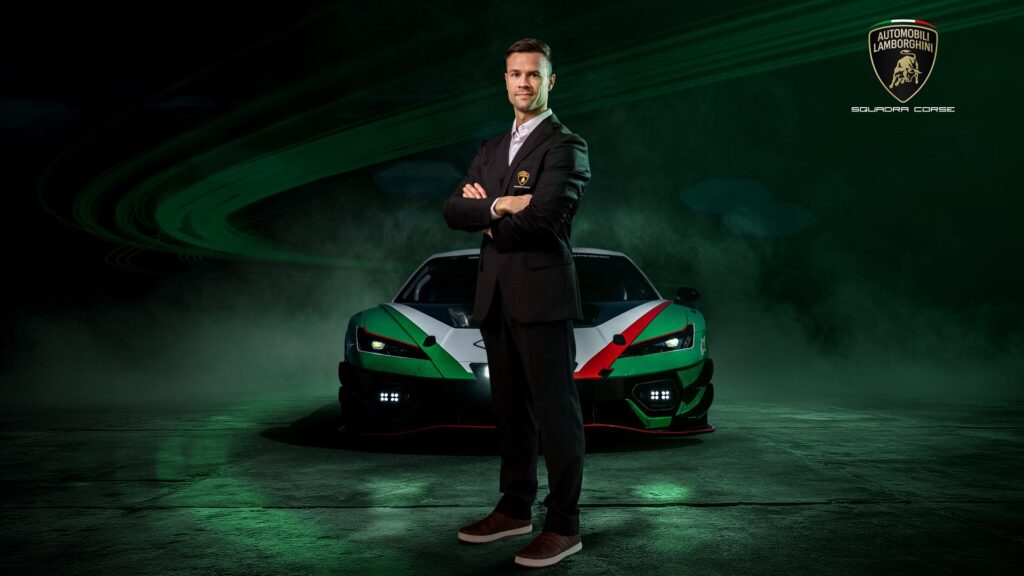 Patric Niederhauser con la Temerario GT3 (© Lamborghini)