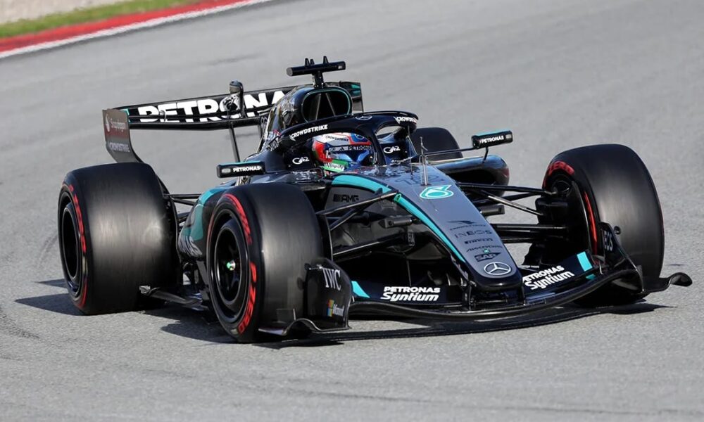 mercedes test barcellona f1 2026