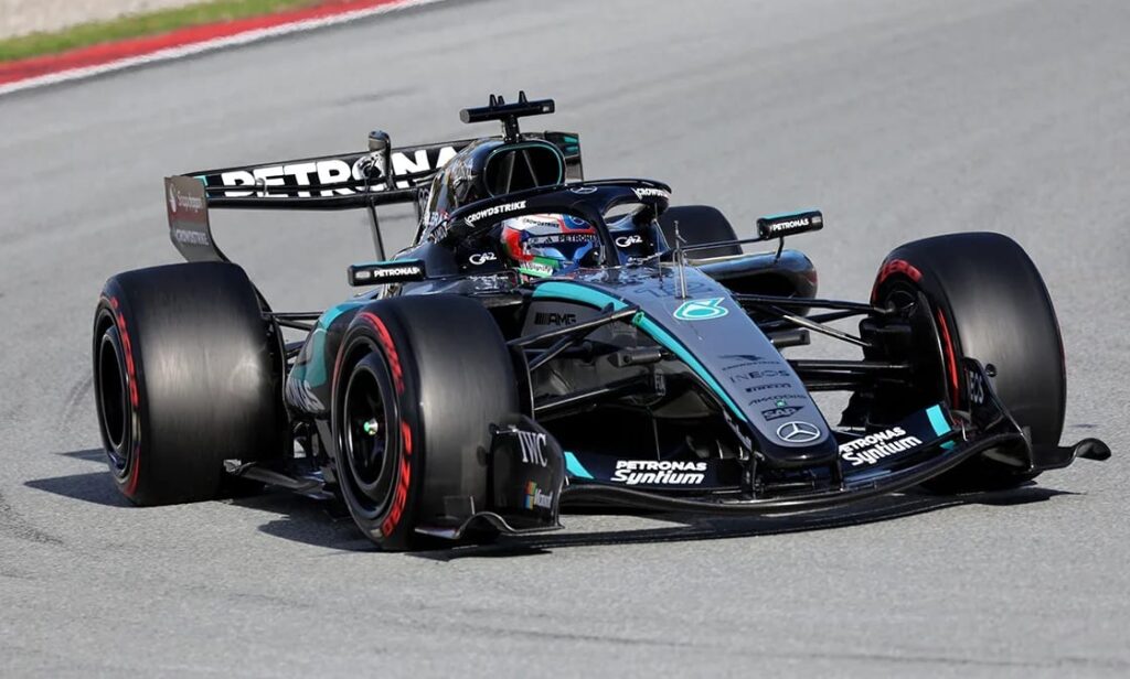 mercedes test barcellona f1 2026
