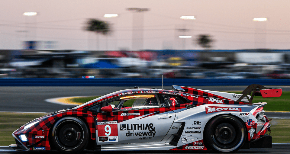 La Lamborghini #9 di Pfaff, in classe GTD Pro