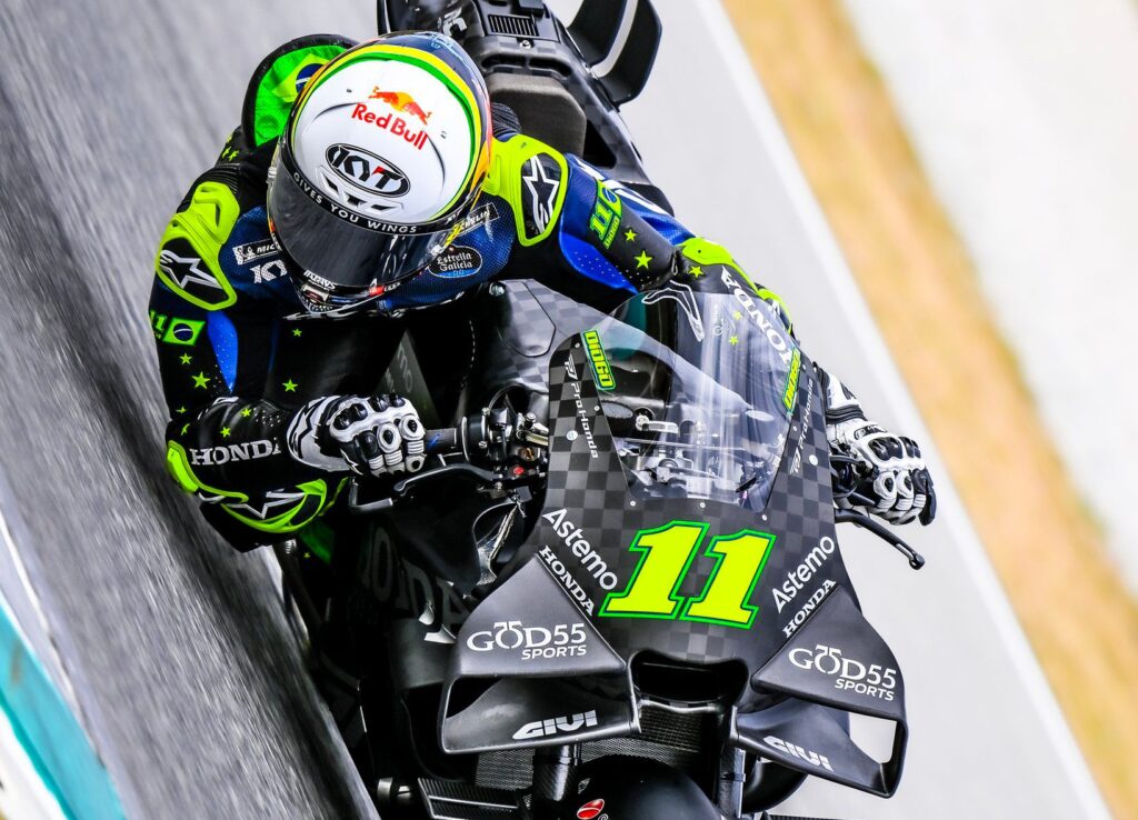 Diogo Moreira in sella alla sua Honda a Sepang (© MotoGP)