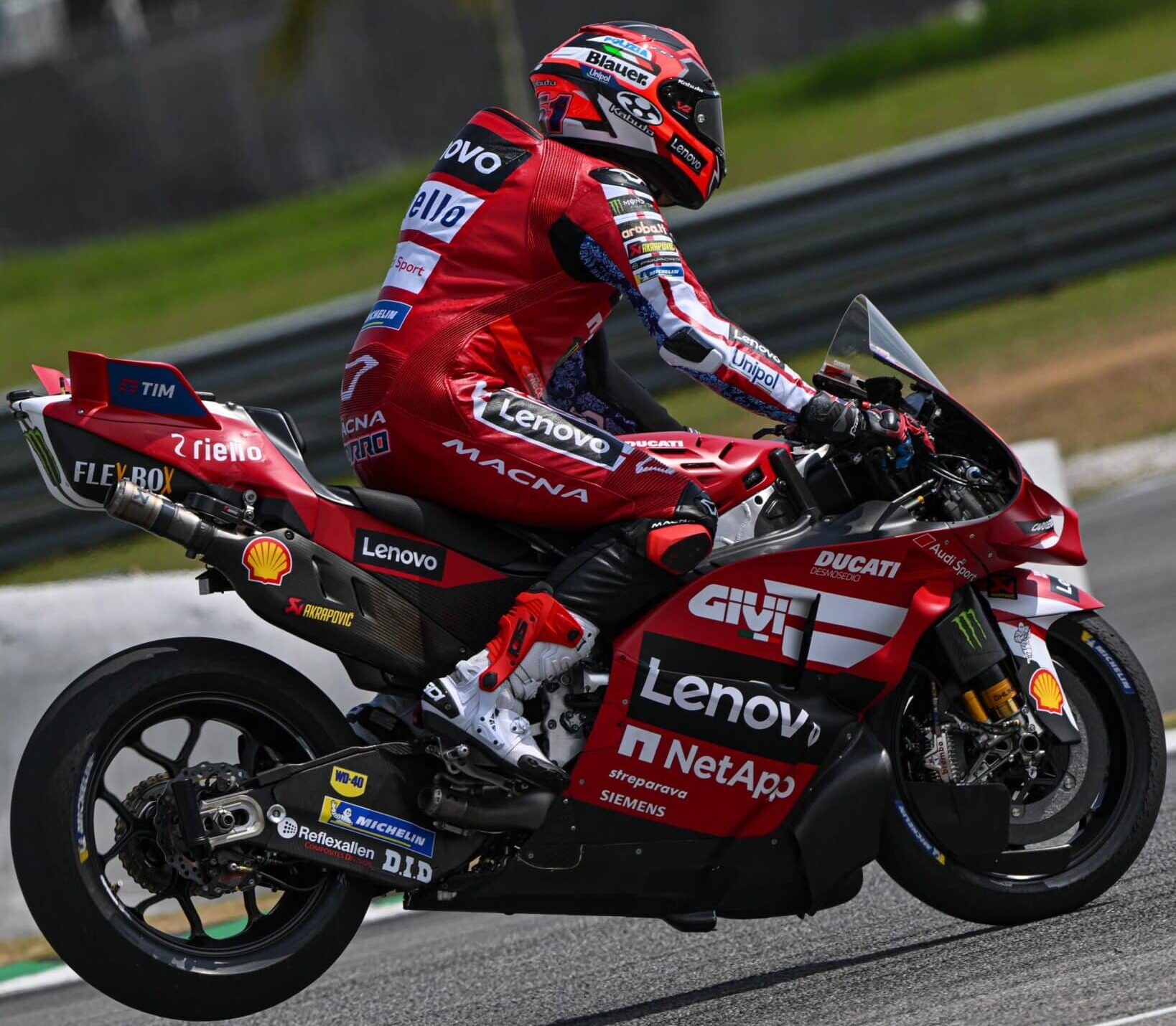 Michele Pirro in pista a Sepang per lo shakedown MotoGP