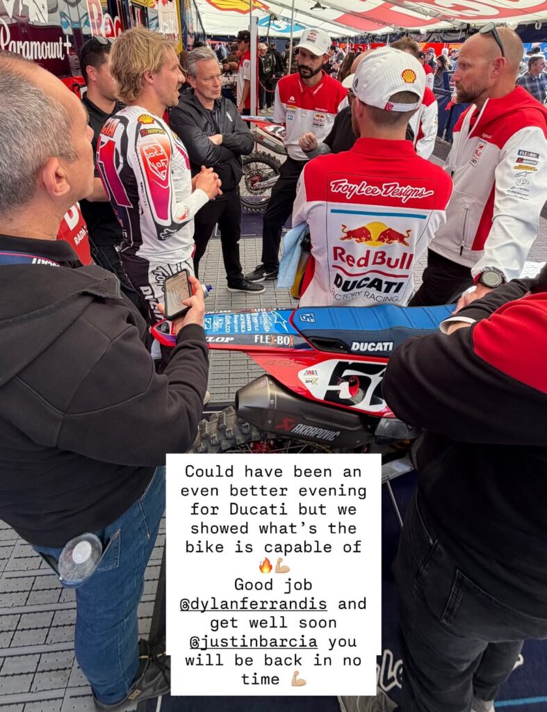 La Instagram stories di Antonio Cairoli dopo il debutto di Ducati nel Supercross ad Anheim 1