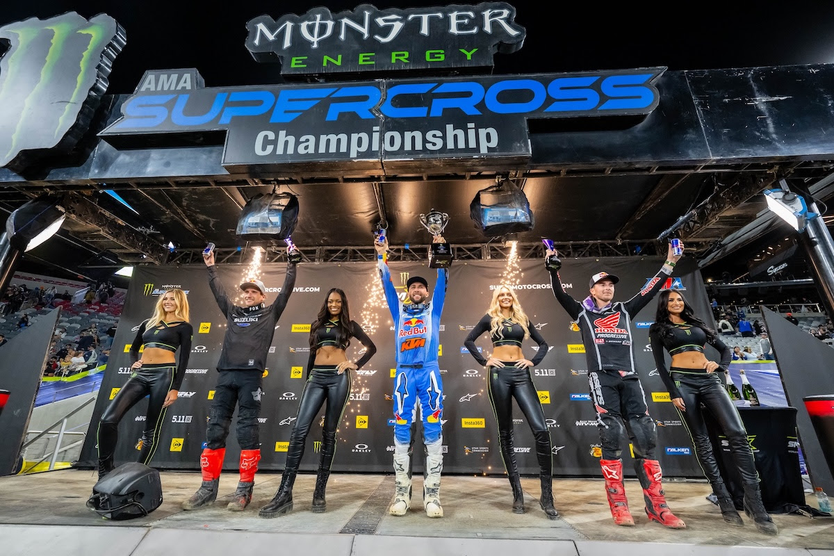 Il podio del Supercross a San Diego nel secondo Round 2026