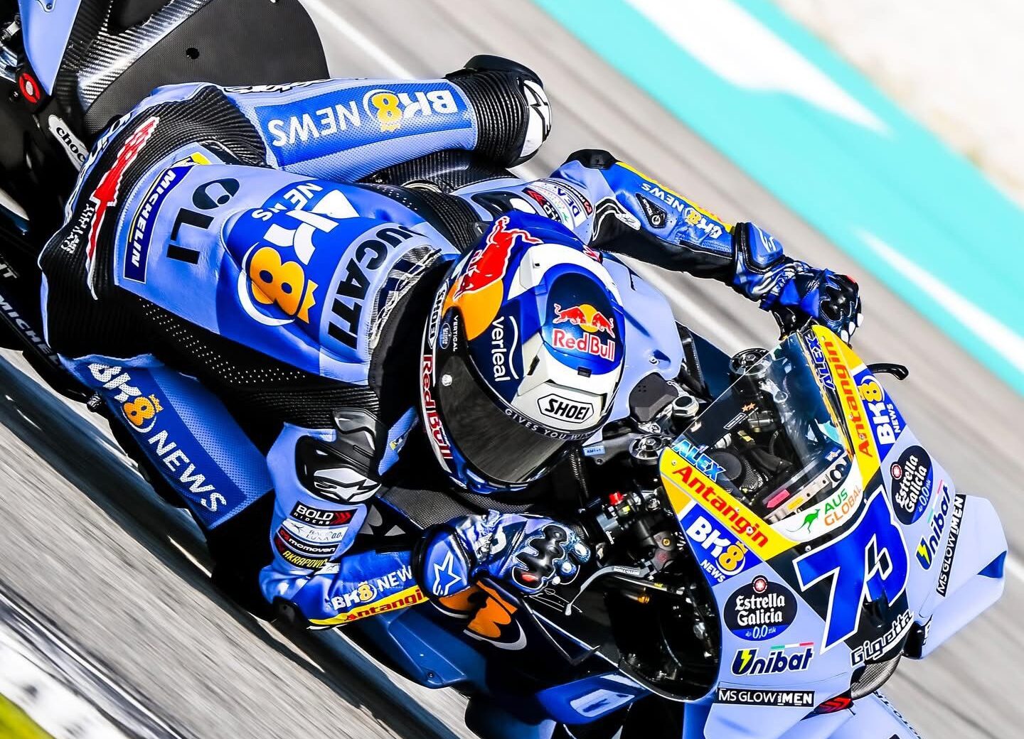 Alex Marquez durante i test a Sepang