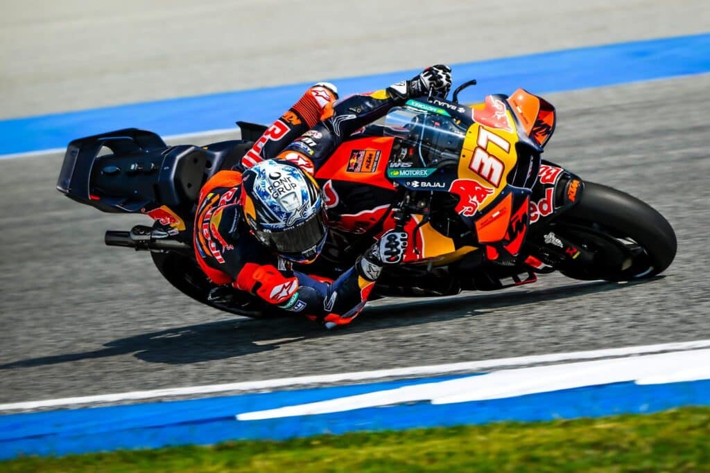 Pedro Acosta in azione nei test di Buriram