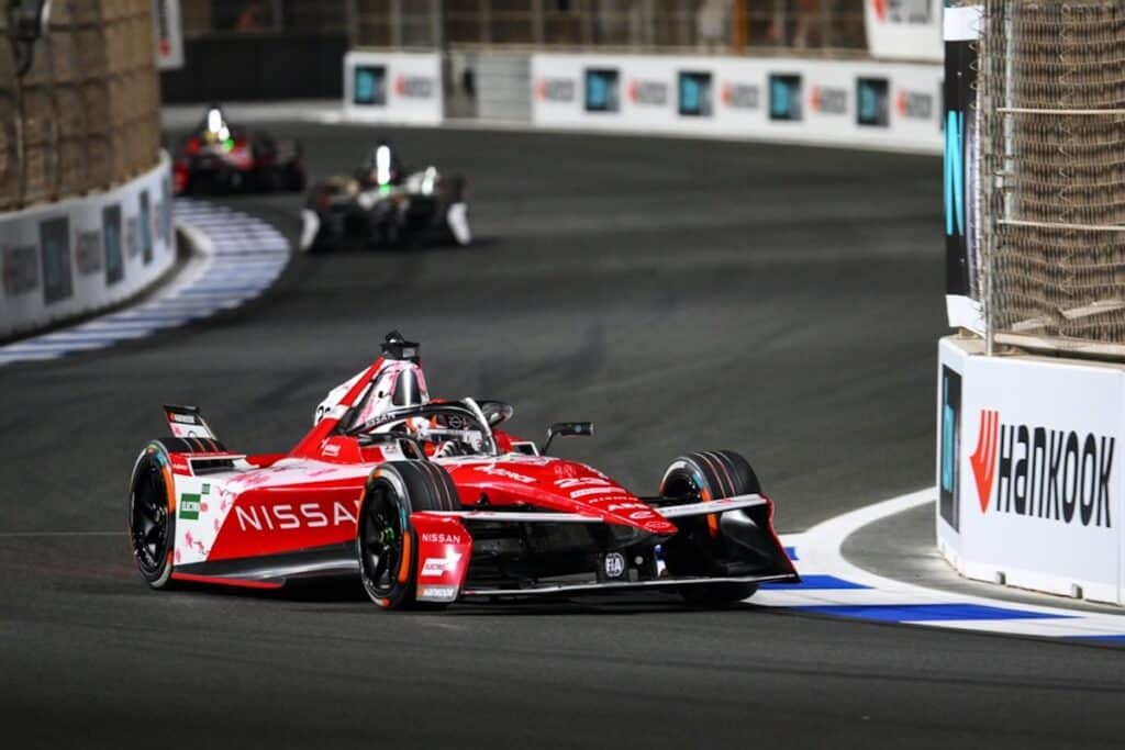 JEDDAH, SAUDI ARABIA - FEBRUARY 12: Norman Nato of France driving the (23) Nissan Formula E Team Nissan e-4ORCE 05 on track during practice, ahead of the Jeddah E-Prix at Jeddah Corniche Circuit on February 12, 2026 in Jeddah, Saudi Arabia. (Photo by Simon Galloway/LAT Images)