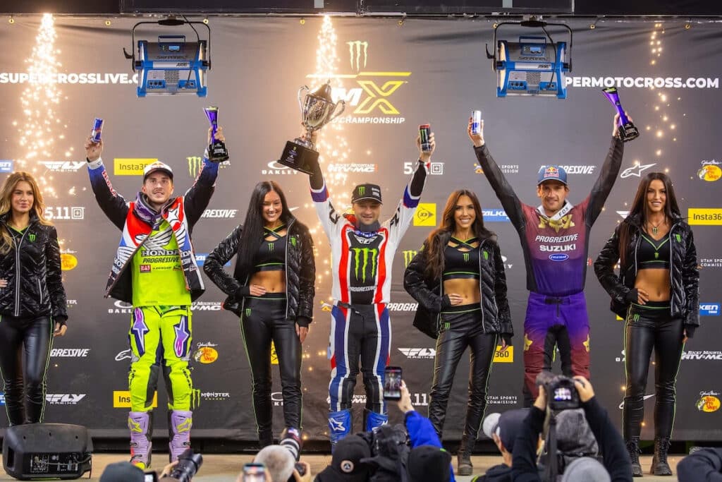 Il podio del Round di Houston dell'AMA Supercross