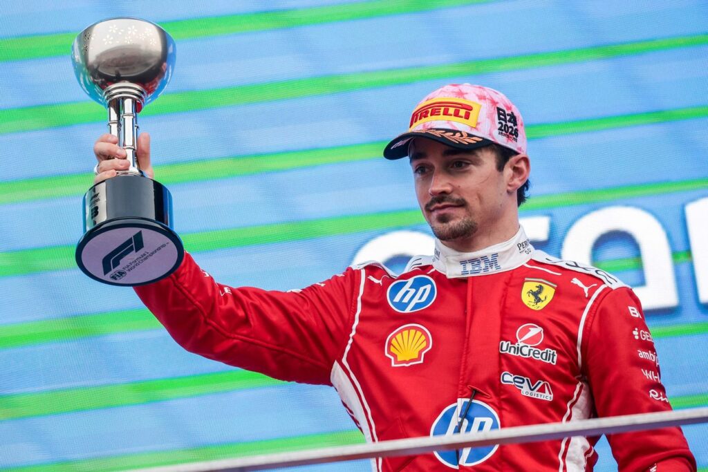 Leclerc sul podio in Giappone (© Ferrari Media Centre)