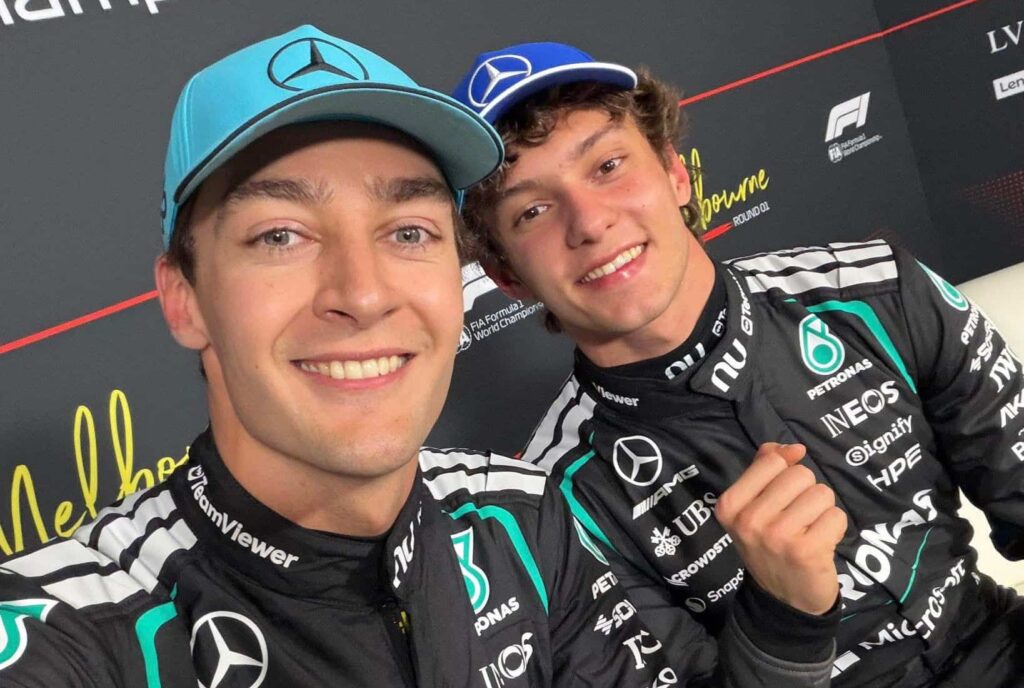 Russell e Antonelli dopo le qualifiche di Melbourne