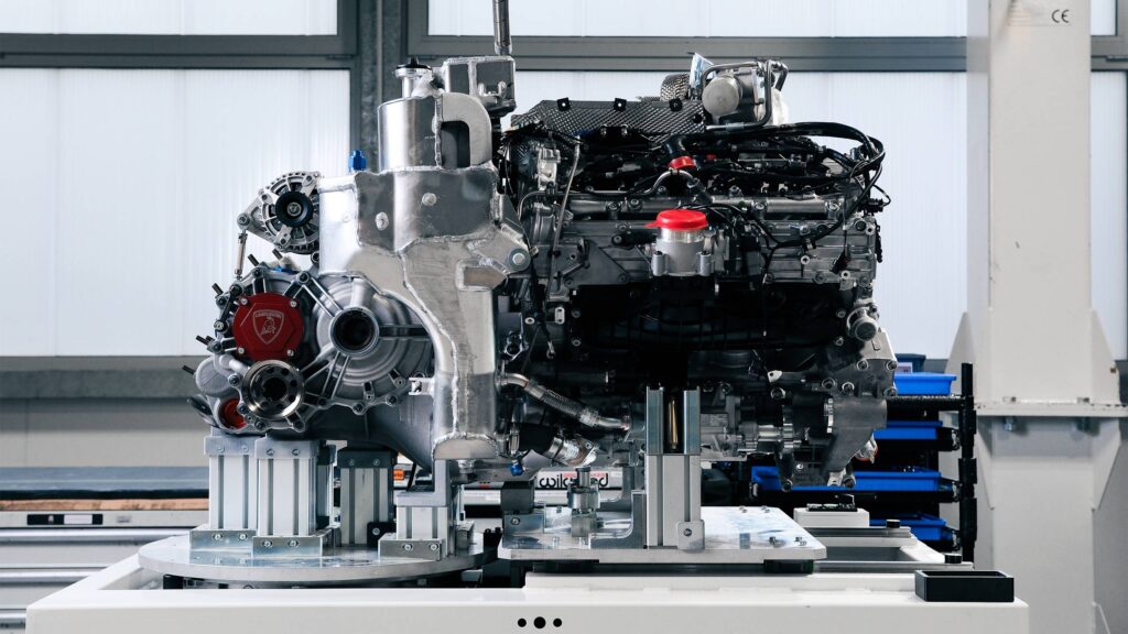 Il propulsore della Temerario GT3 (© Lamborghini)