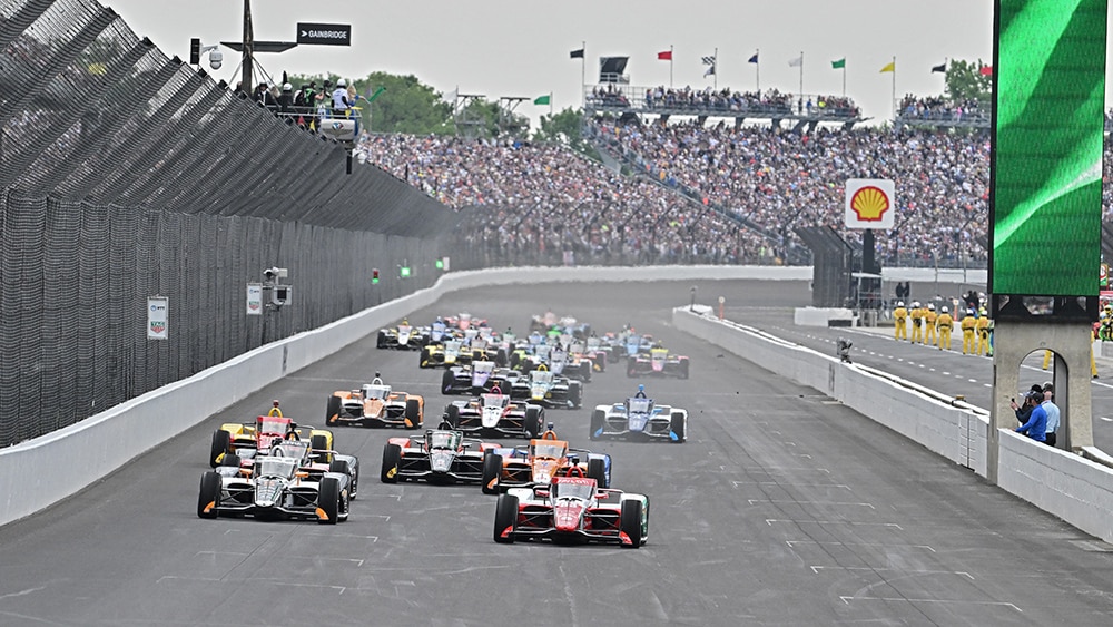La partenza dell'Indy 500 2025 (© indycar.com - John Cote)