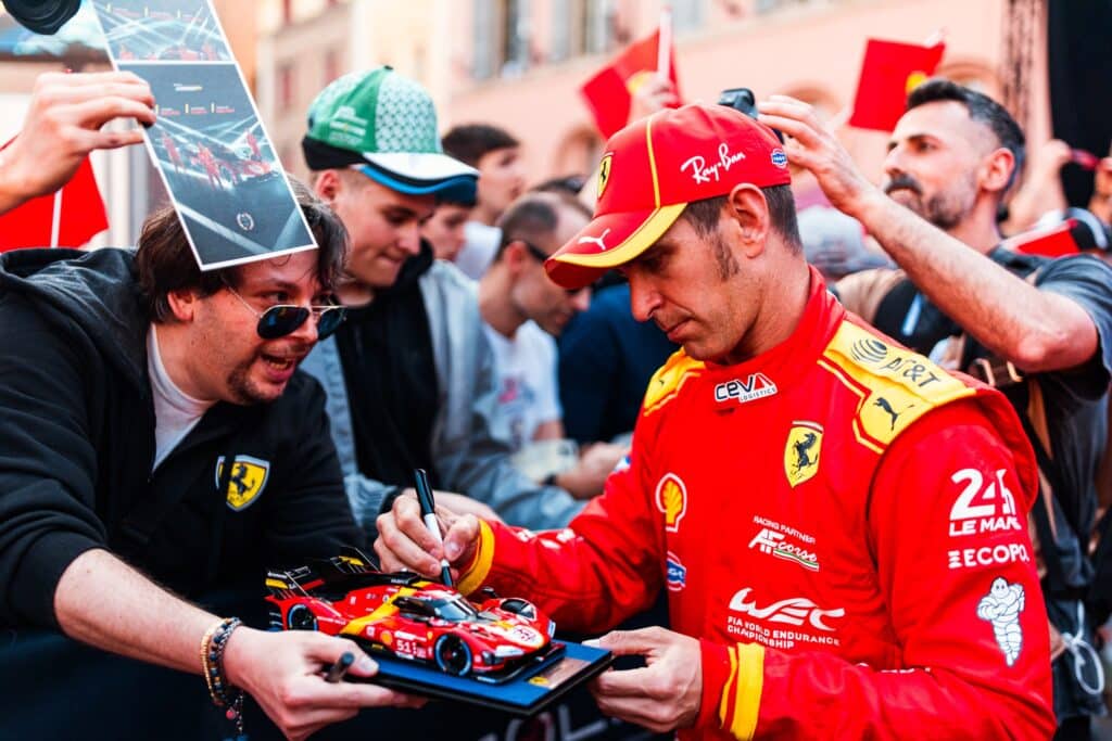 Alessandro Pier Guidi, Ferrari AF Corse, alla presentazione dei piloti i piazza a Imola