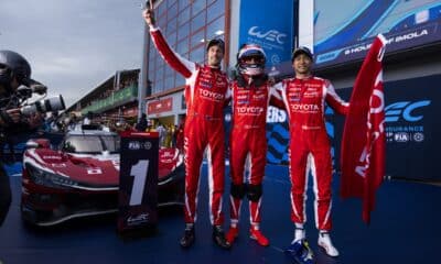 Sebastien Buemi, Ryo Hirakawa e Brendon Hartley vincitori della 6 Ore di Imola (© DPPI - FIA WEC)