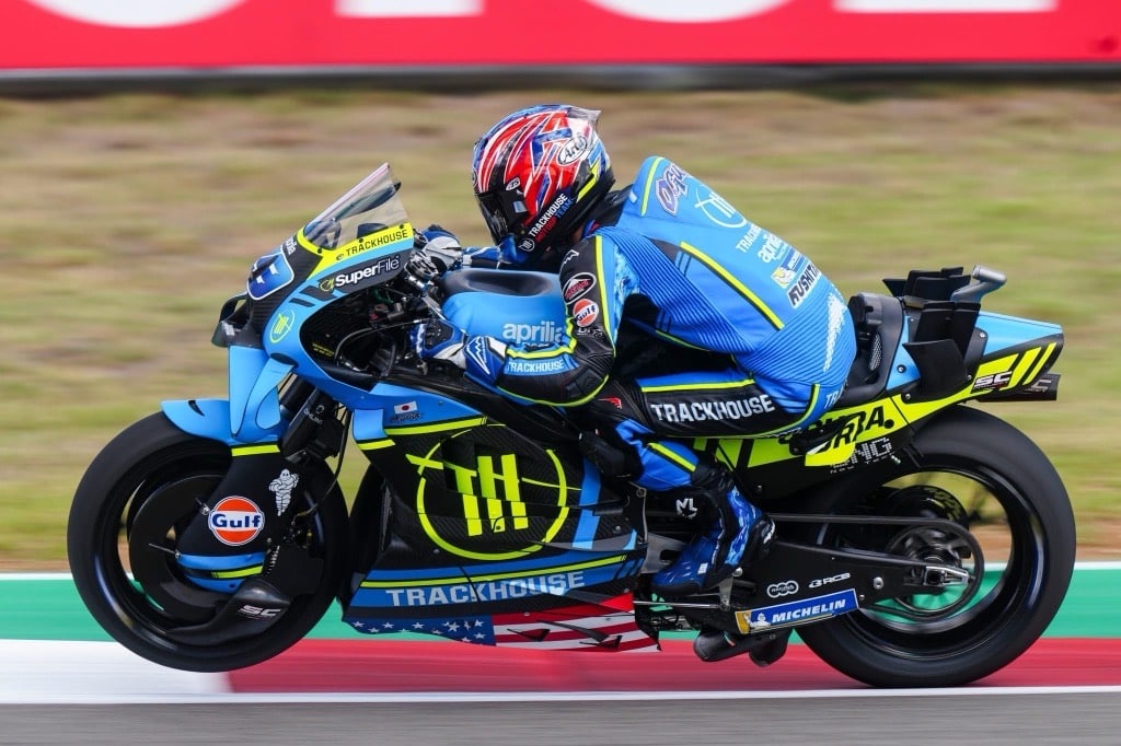 Ai Ogura in sella all'Aprilia Trackhouse (© Facebook/Motogp.com)