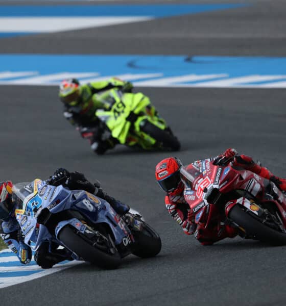 Alex Marquez, Marc Márquez e Fabio Di Giannantonio durante il GP di Jerez MotoGP (© Red Bull Content Pool)