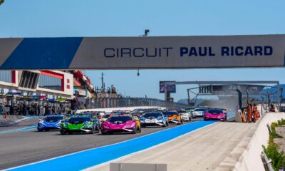 Una partenza del Lamborghini Super Trofeo Europa al Paul Ricard (© Media Lamborghini)