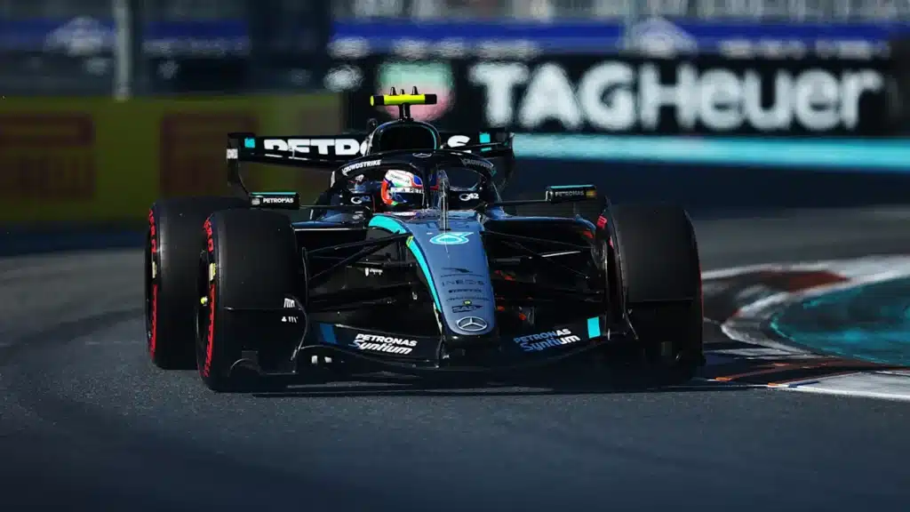 Kimi Antonelli a Miami durante le qualifiche (© MercedesAMGf1.com)
