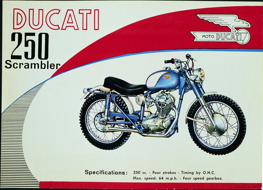 Un'immagine della 250 Scrambler del 1962 (© Ducati Media House)