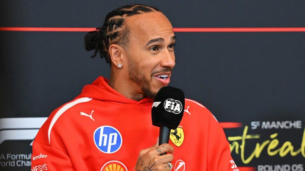 Lewis Hamilton durante la conferenza stampa del GP del Canada 2026