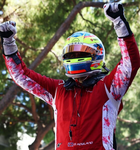 Rowland dopo la vittoria del secondo E-Prix Formula E a Monaco (© Formula E Media Centre / Photo by Simon Galloway/LAT Images)