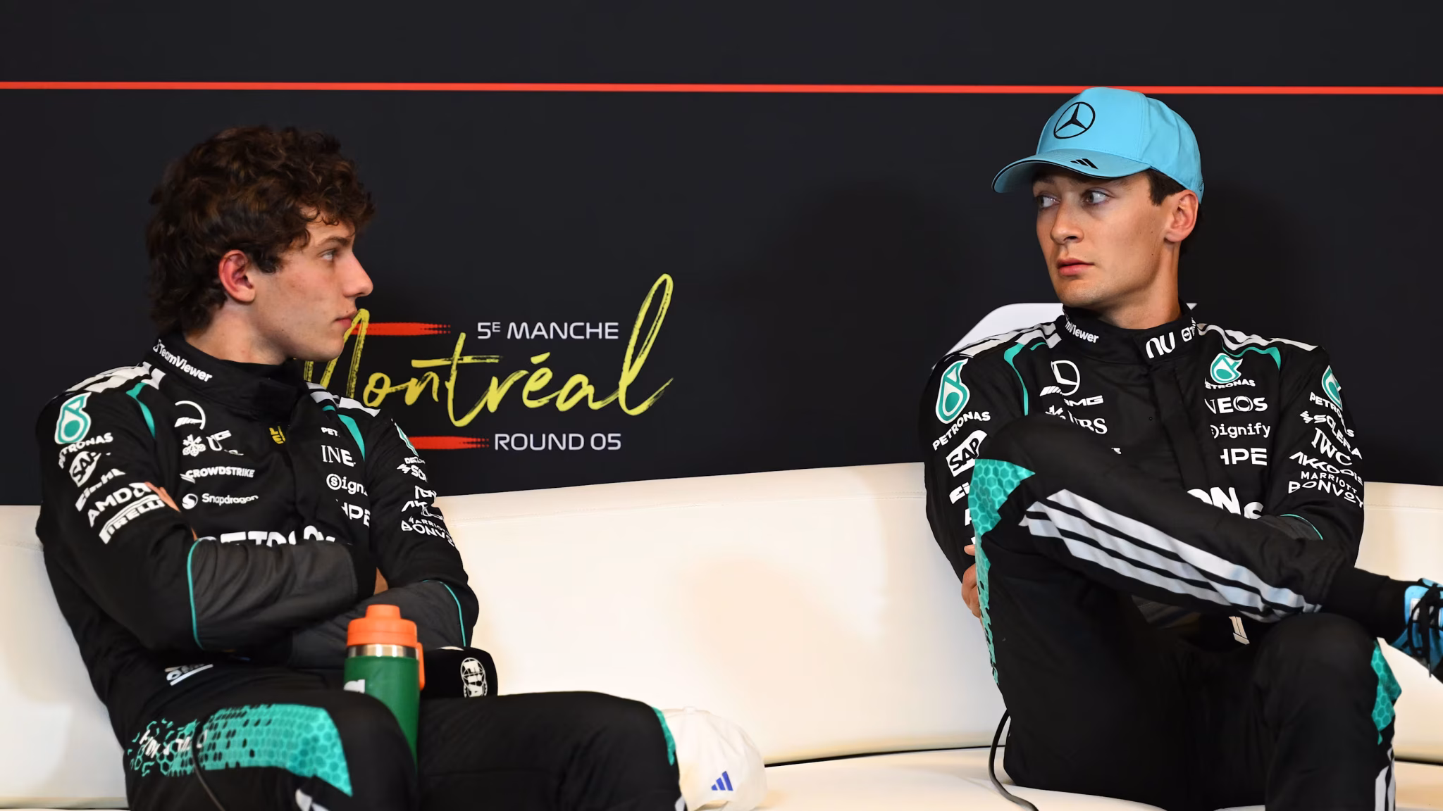 Russell e Antonelli dopo la sprint race del GP di Canada (©formula1.com)