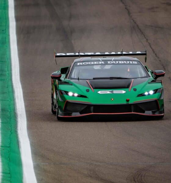 La Lamborghini Temerario Super Trofeo in pista a Imola (© Lamborghini)